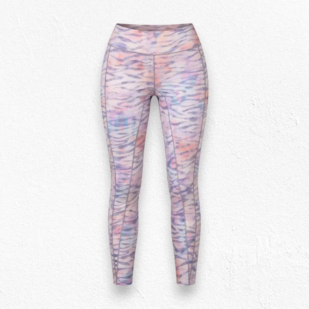 Free People Movement Beat The Heat Tiger Print Reversible Leggings Size Medium